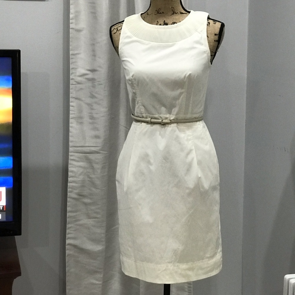 Banana Republic white sleeveless dress